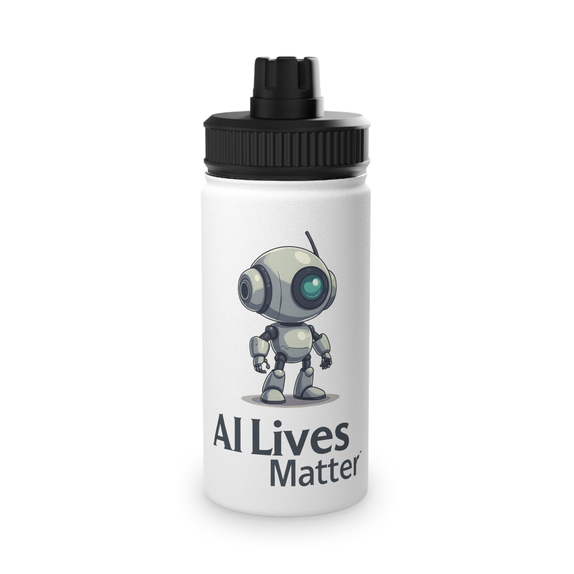 AI Lives Matter Stainless Steel Water Bottle - Eco-Friendly Sports Bottles