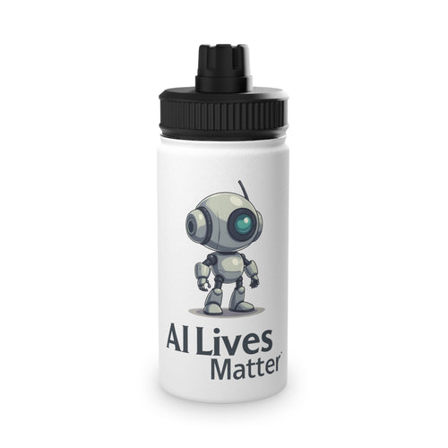 AI Lives Matter Stainless Steel Water Bottle - Eco-Friendly Sports Bottles